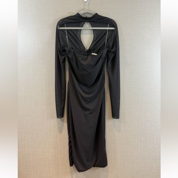 House of CB Milarose Black Mesh Corset Midi Dress - Picture 5 of 9